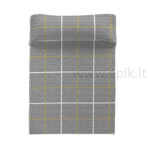 Pilka lovatiesė "Yellow Square", pilkos spalvos